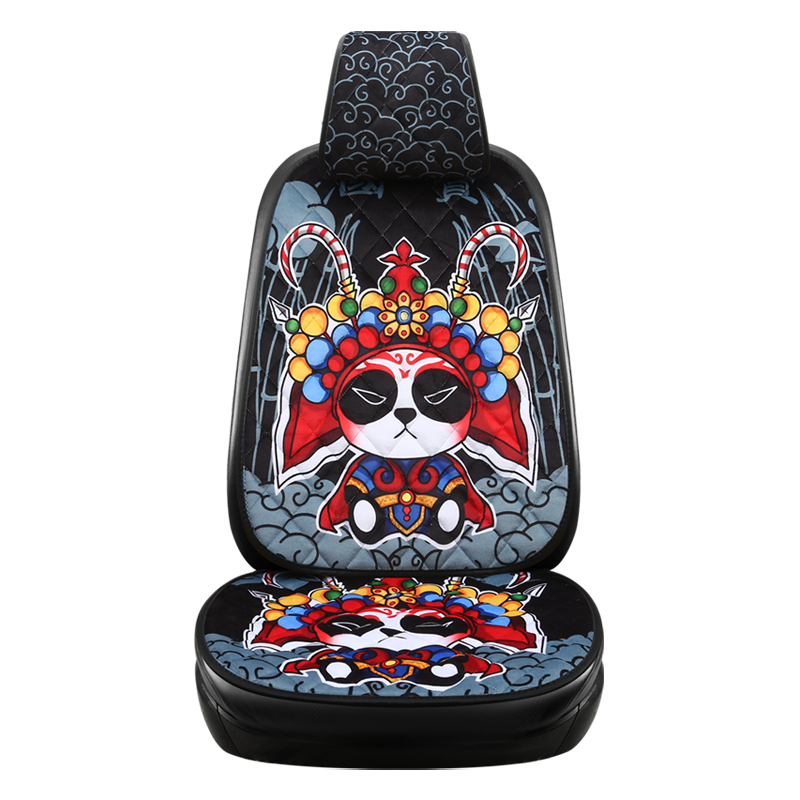 車シートカバー 京劇パンダデザイン助手席用シートカバー