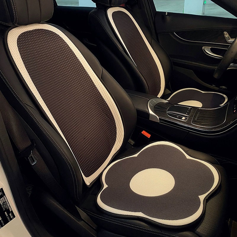 車シートカバー 花型クッション付き通気性メッシュ車シートカバー運転席用