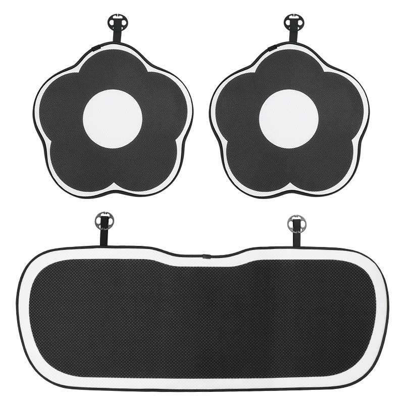 車シートカバー 花型クッション付き通気性メッシュ車シートカバー運転席用