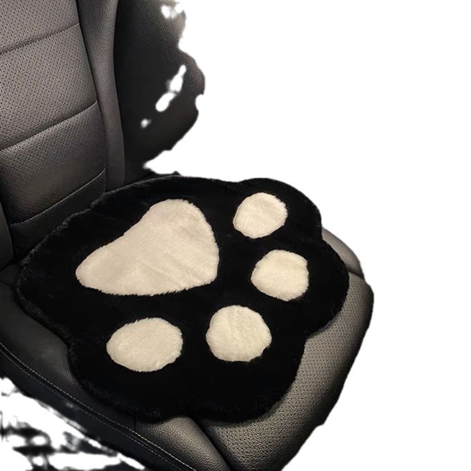 車シートカバー 猫の肉球デザイン もこもこ助手席用シートカバー