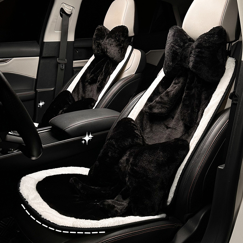 車シートカバー もこもこボア素材の高級感ある助手席専用シートカバー