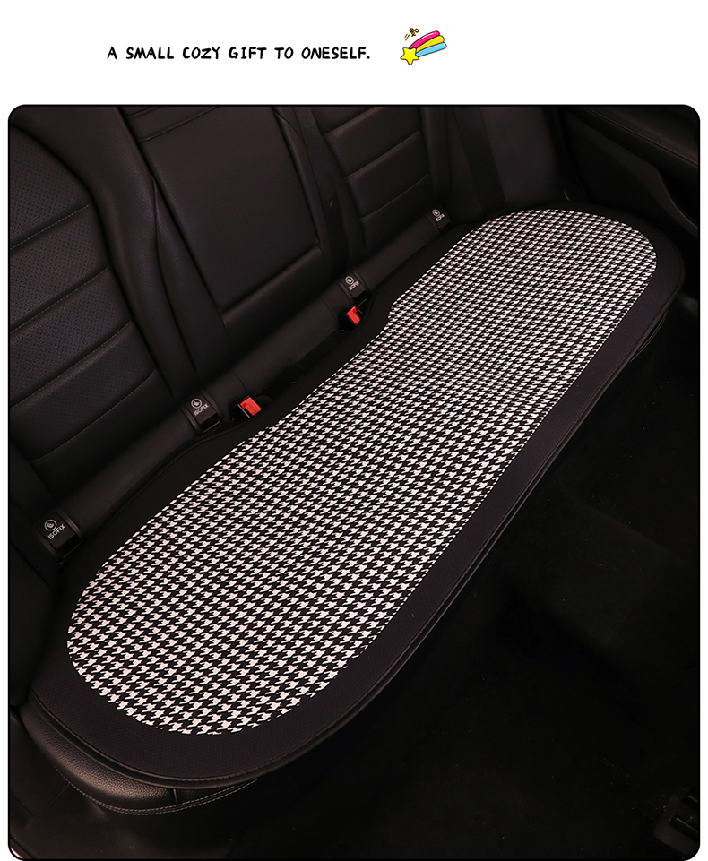 車シートカバー わんこ花柄クッション付き後部座席カバー