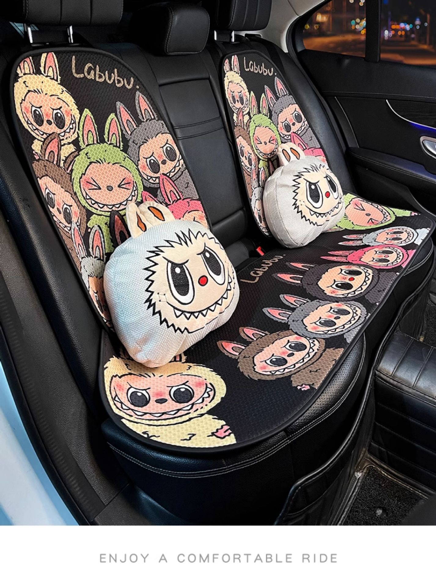 車シートカバー かわいい動物柄後部座席カバー