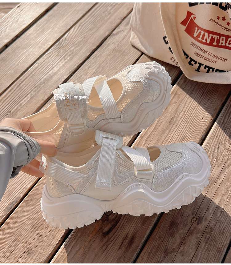 厚底スニーカー アーバンスタイル メッシュサンダル