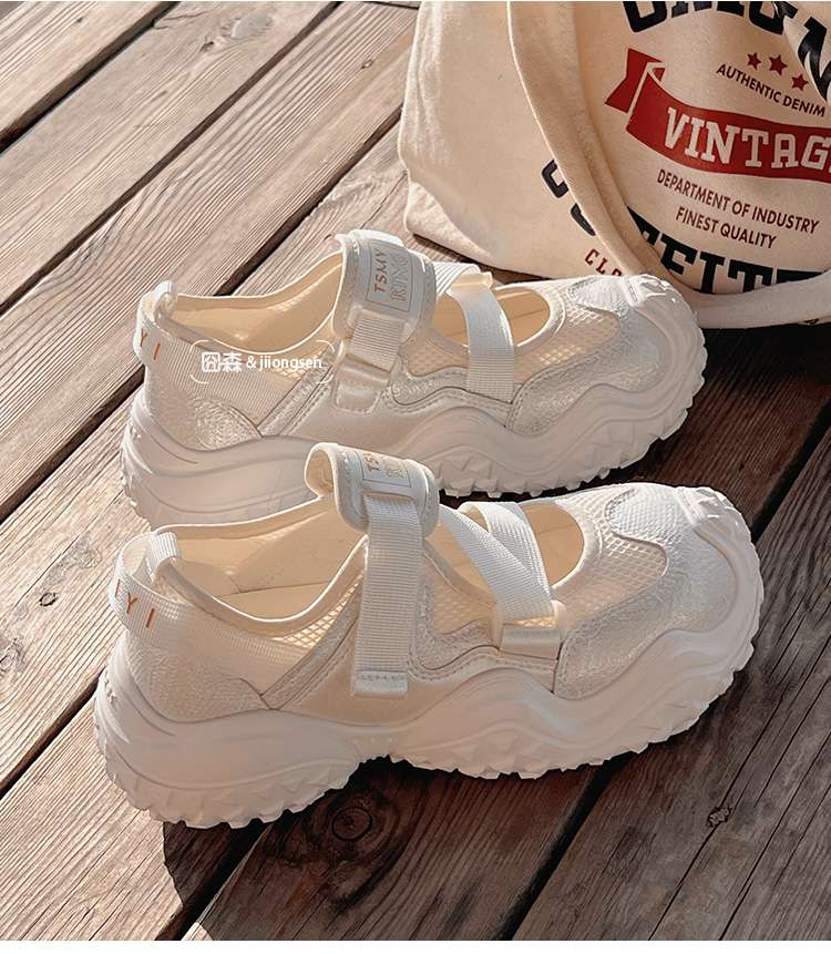 厚底スニーカー アーバンスタイル メッシュサンダル