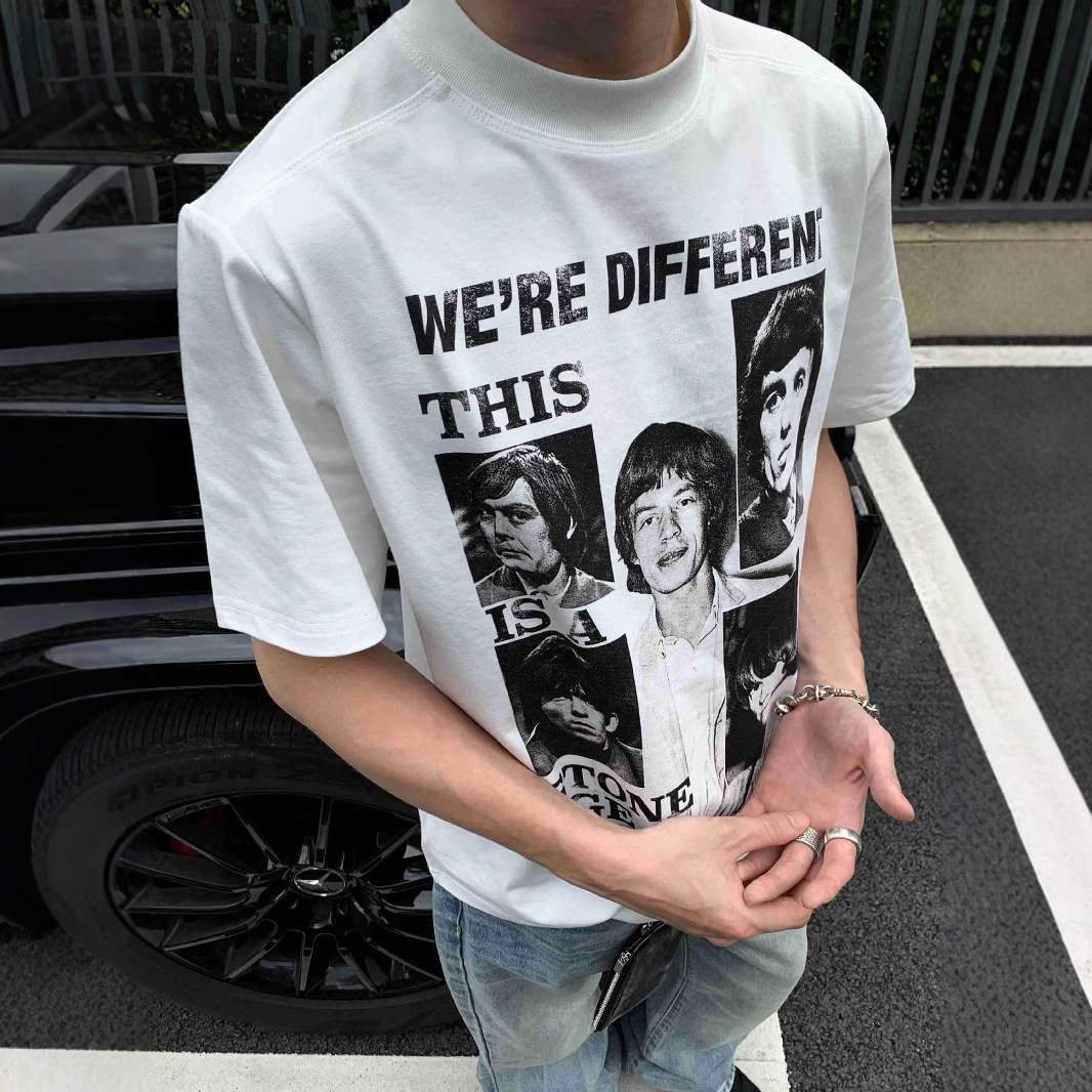 韓国ファッション レトロ写真プリント半袖Ｔシャツ