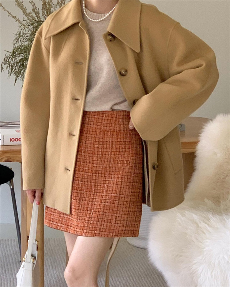 韓国ファッション 韓国風レトロ上品ベルト付きチェスターコート