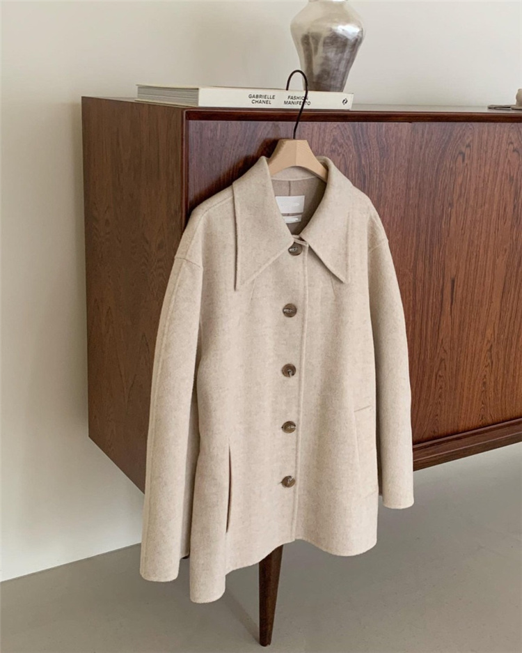 韓国ファッション 韓国風レトロ上品ベルト付きチェスターコート