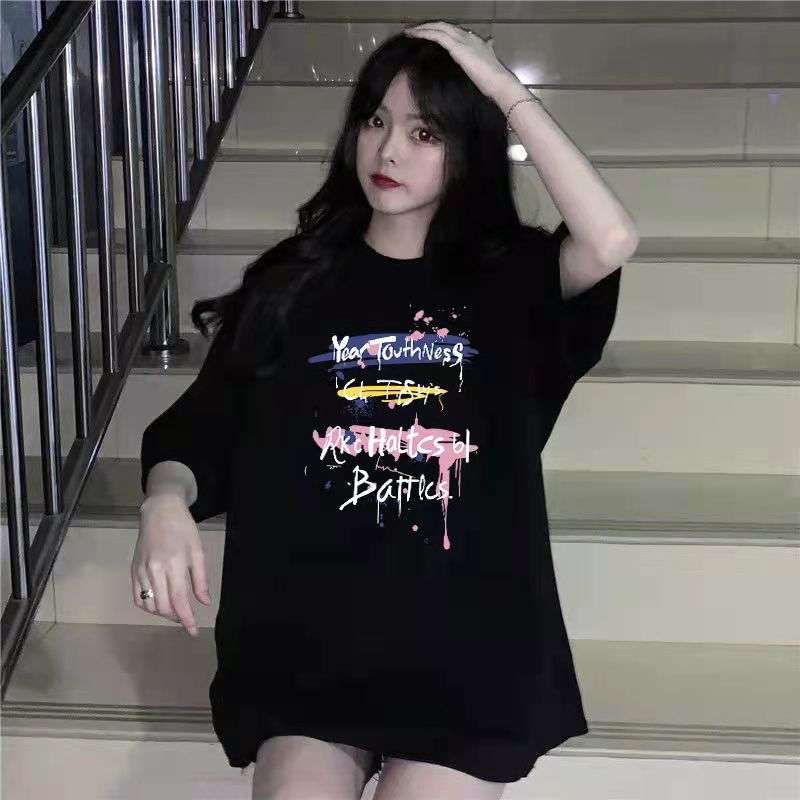 韓国ファッション オーバーサイズ グラフィック Tシャツ