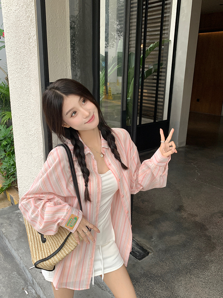 韓国ファッション ストライクゆったりシャツ