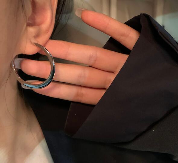 韓国ファッション 韓国流行シンプル大ぶりフープピアス