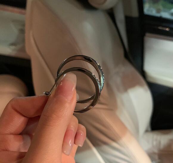 韓国ファッション 韓国流行シンプル大ぶりフープピアス