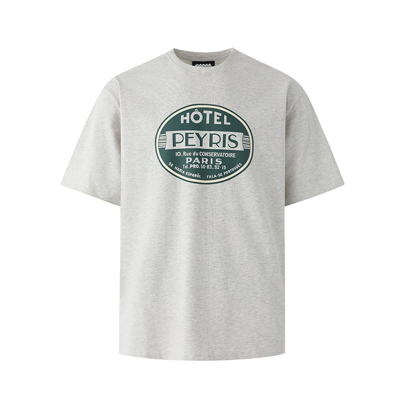 韓国ファッション レトロロゴプリント半袖Ｔシャツ