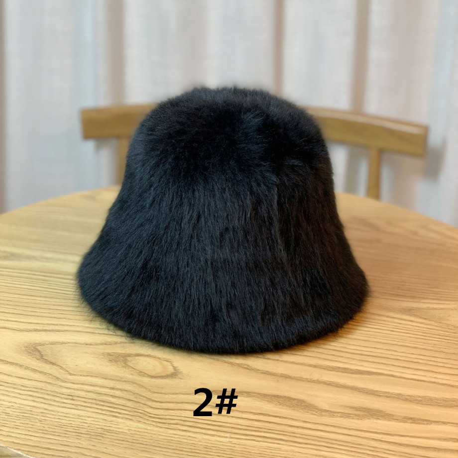 韓国ファッション 秋冬新作 ふわふわファー漁師帽 韓国風小顔バケットハット