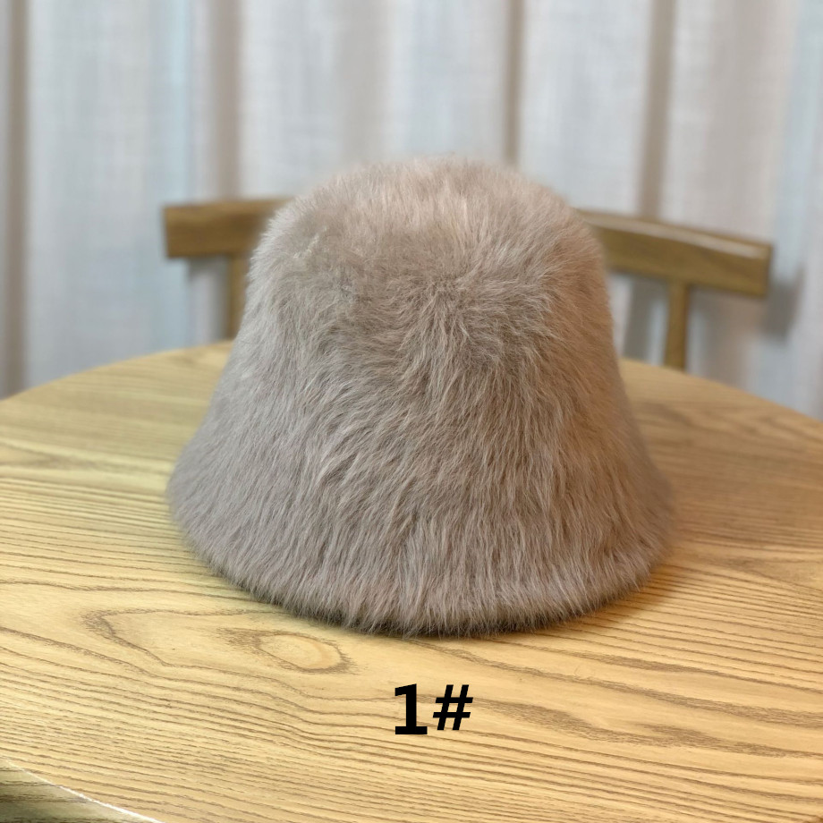 韓国ファッション 秋冬新作 ふわふわファー漁師帽 韓国風小顔バケットハット