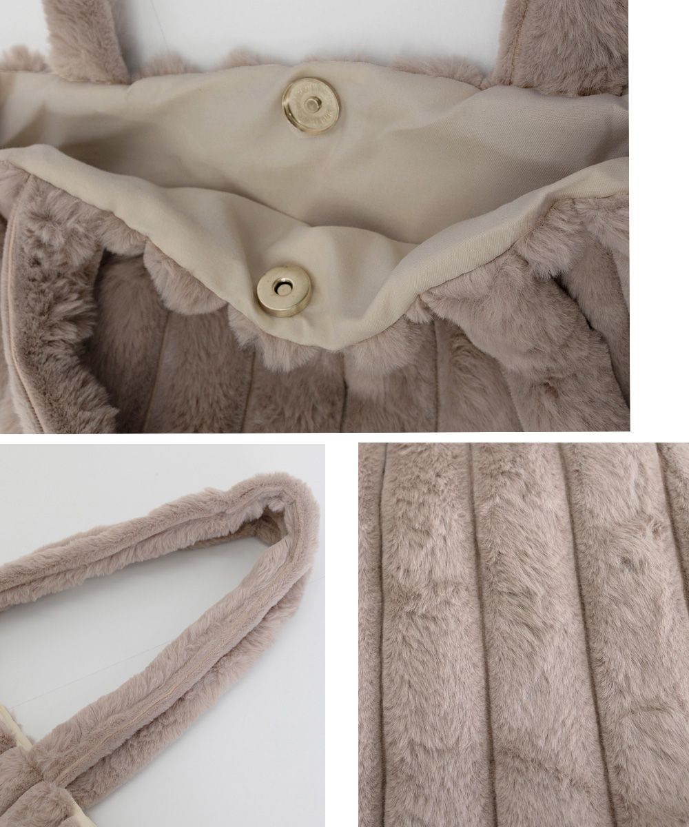 韓国ファッション もこもこファートートバッグ大容量秋冬韓国