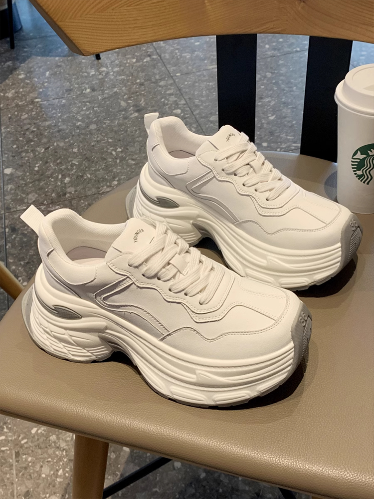 韓国ファッション 厚底ウェーブスニーカー