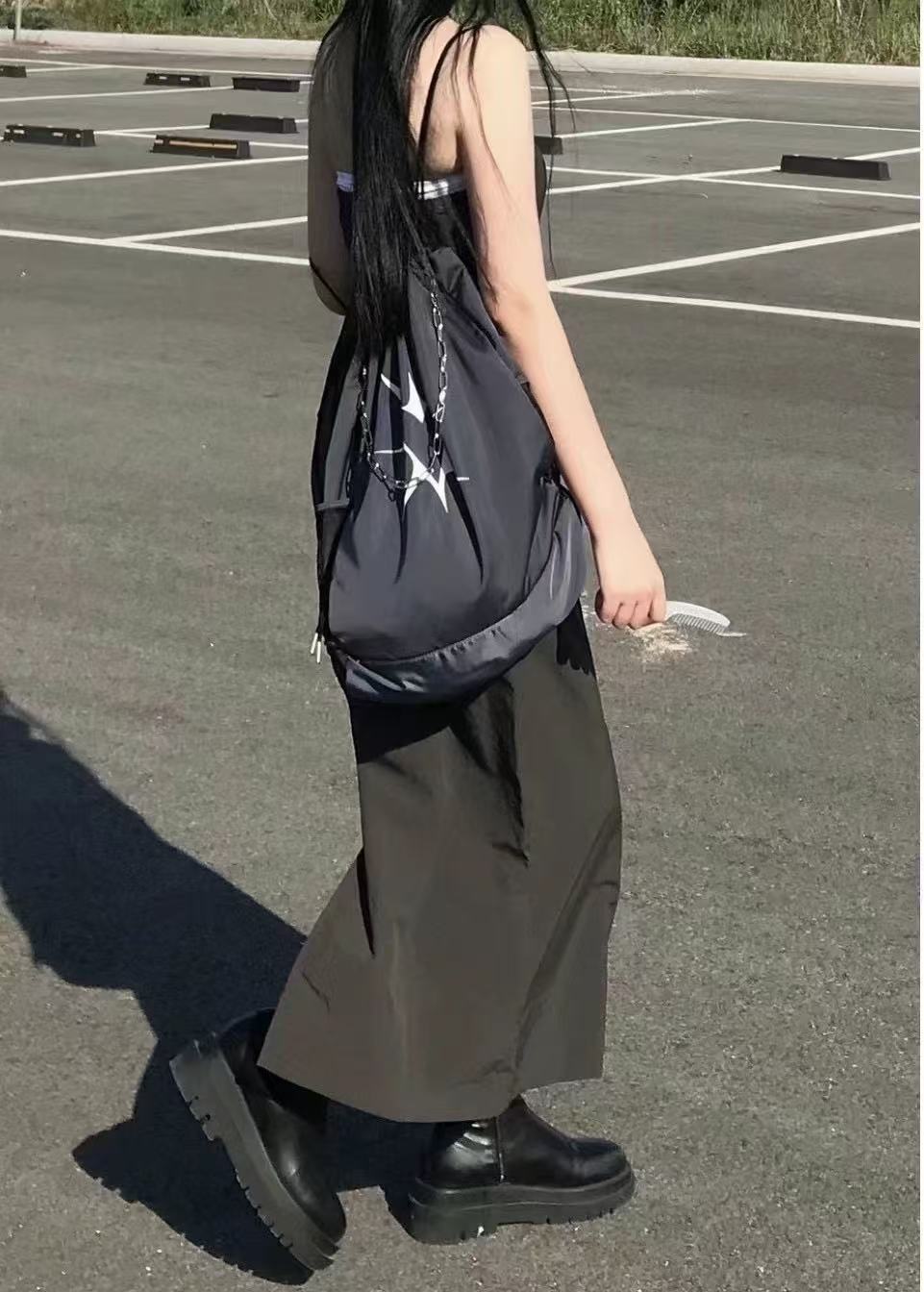 韓国ファッション 星形チェーンナップサック