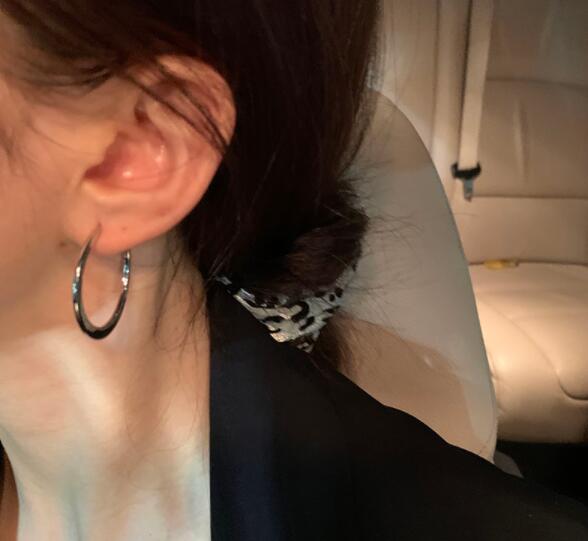 韓国ファッション 韓国流行シンプル大ぶりフープピアス
