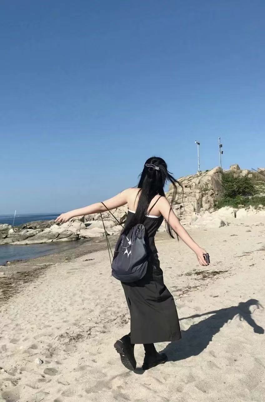 韓国ファッション 星形チェーンナップサック