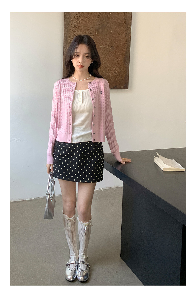 韓国ファッション 水玉ミニスカート