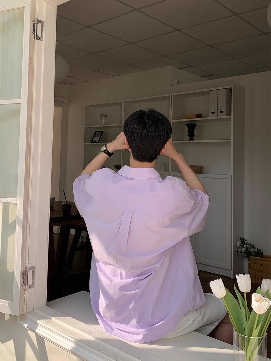 韓国ファッション リラックスシルエットシャツ