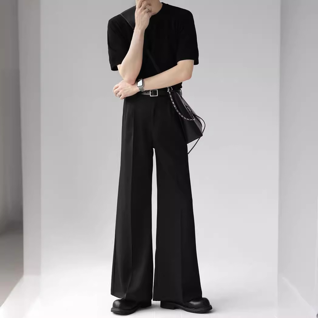 韓国ファッション 美シルエット ワイドスラックス