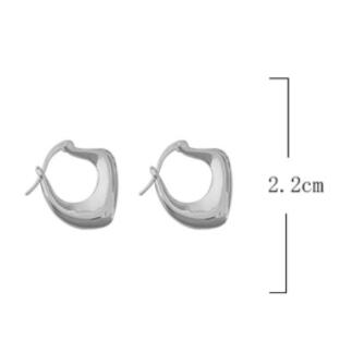 韓国ファッション 韓国風おしゃれ不規則フープピアス