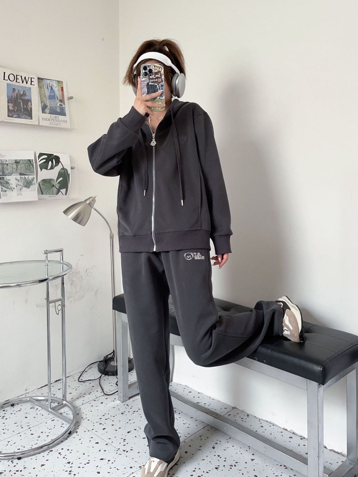 レディース テディーロゴ パーカー&スウェットパンツ