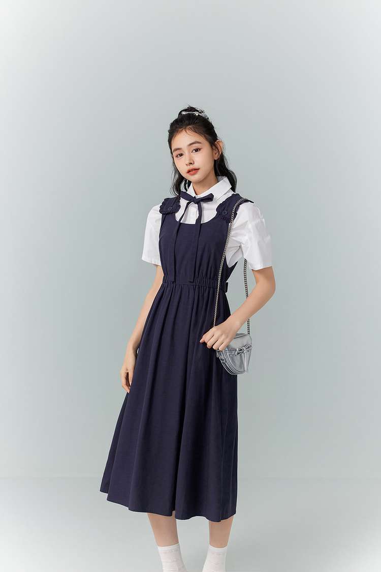 レトロガーリーシャツワンピース
