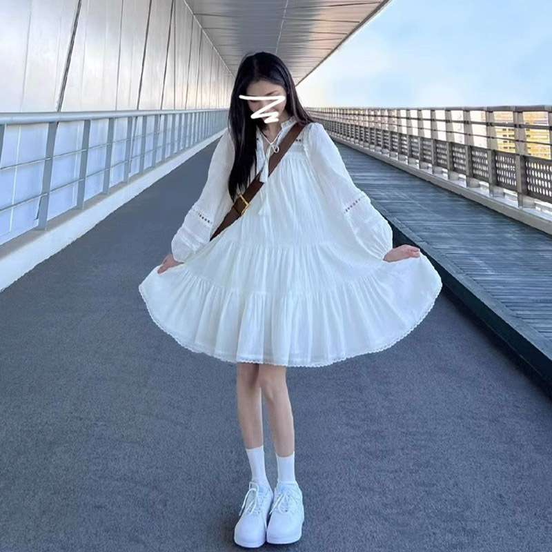 ふんわりシャツワンピース