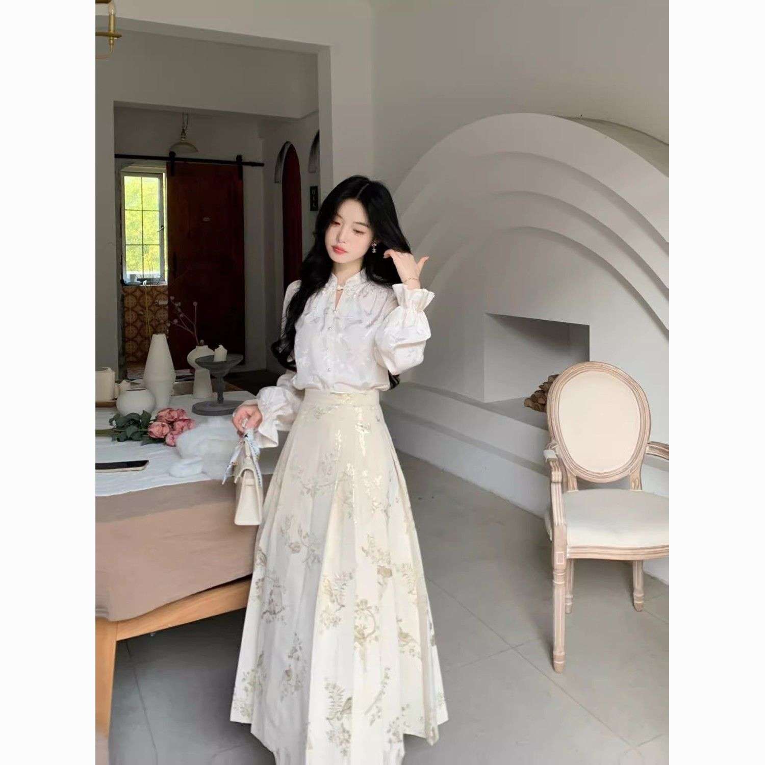 フェアリーフローラルシャツワンピース