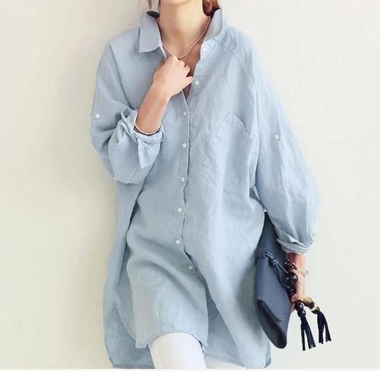 リラックスゆったりロングシャツワンピース