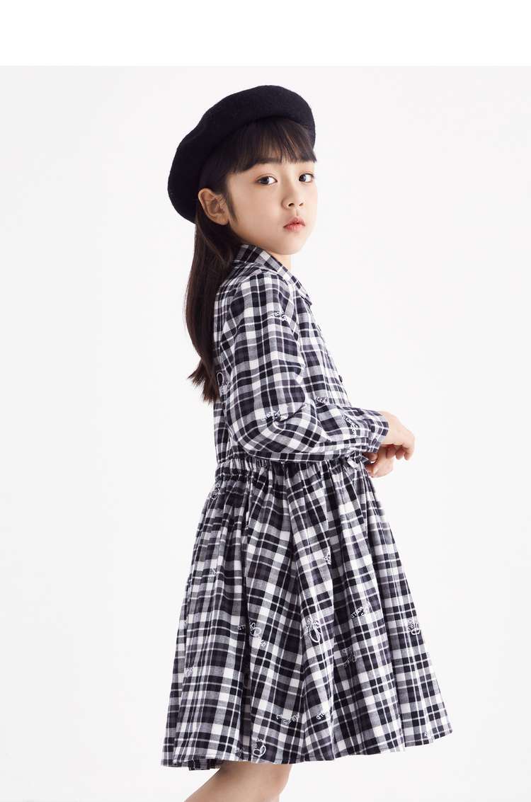 チェック柄シャツワンピース