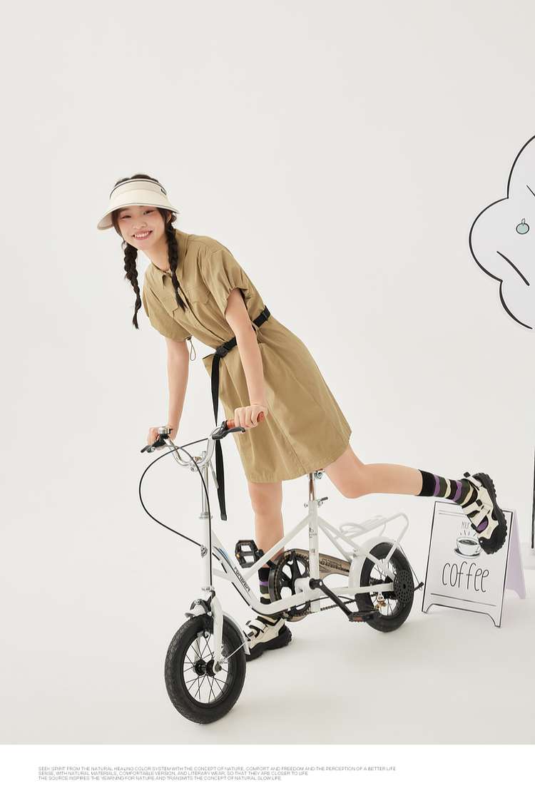 シャツワンピース シンプル清楚スタイル