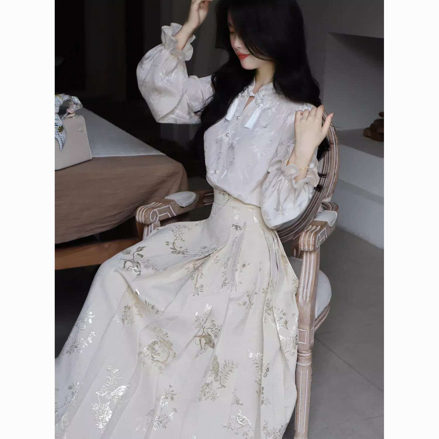 フェアリーフローラルシャツワンピース