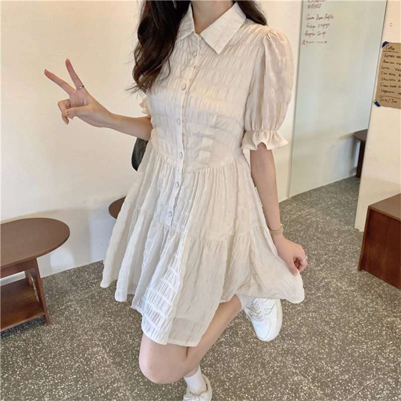 シャーリングシャツワンピース