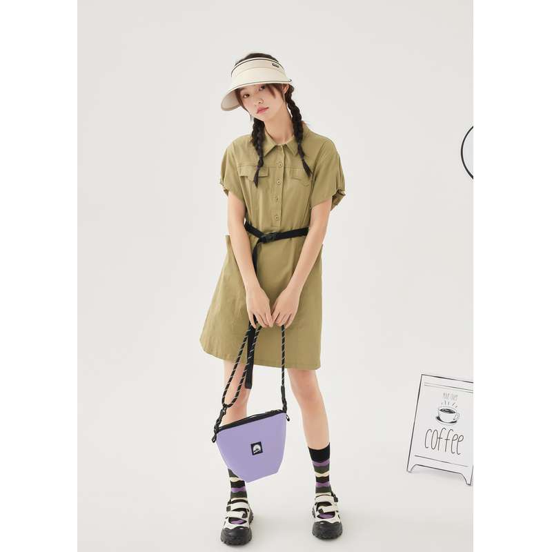 シャツワンピース シンプル清楚スタイル