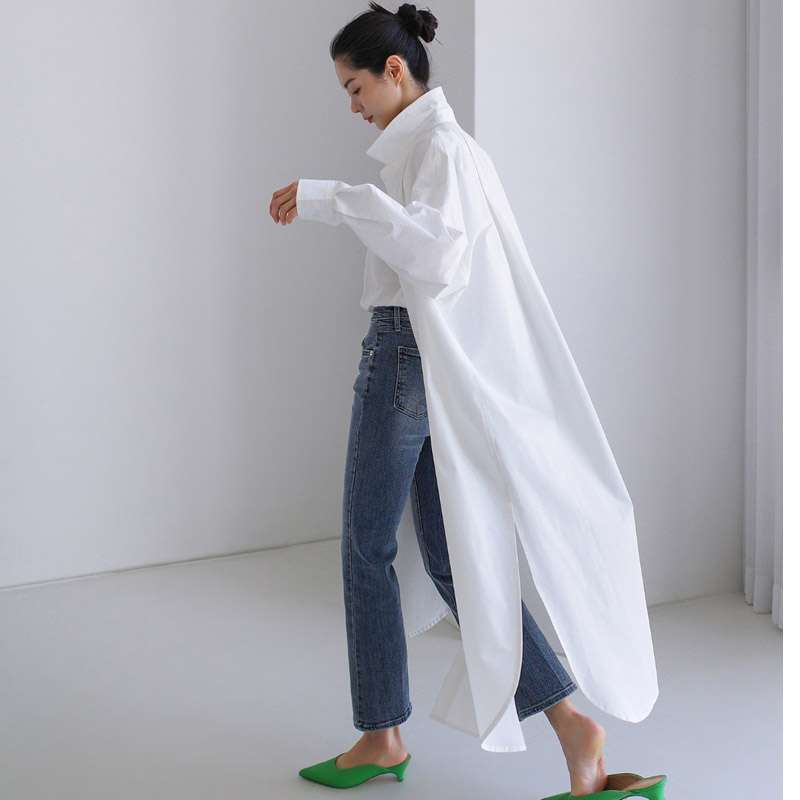 オーバーサイズロングシャツワンピース