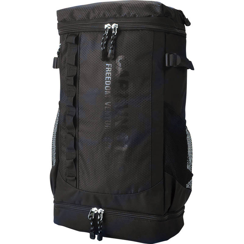 防水リュック キャプテンスタッグ 防水スクエア二層式リュック 黒