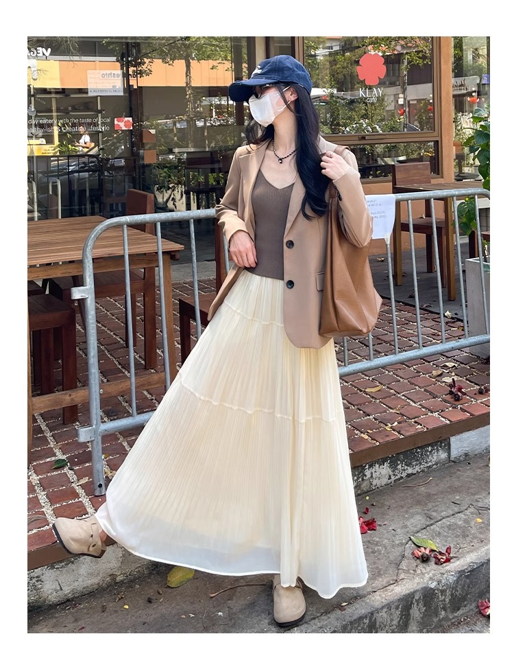 白スカート ふんわり優美三段ティアードスカート