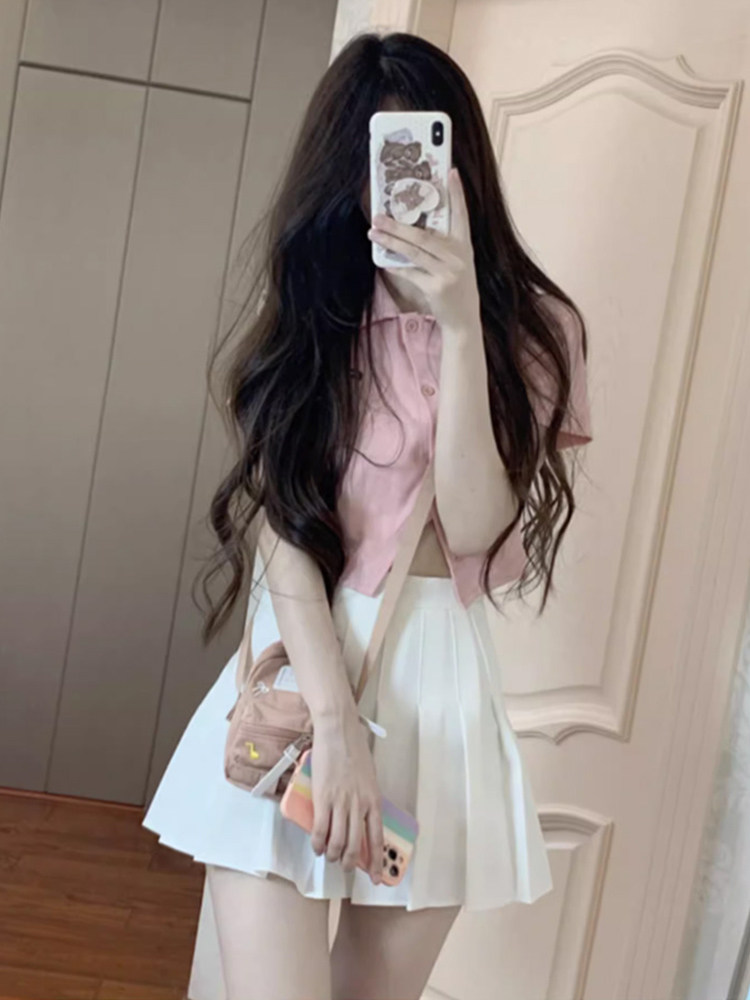 白スカート 軽やかフレアプリーツスカート