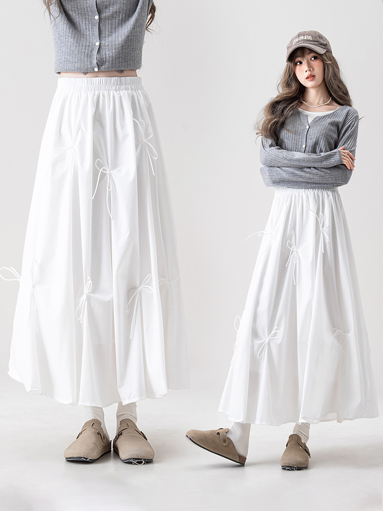白スカート シフォン重ね二段フリルスカート フレア|白スカート