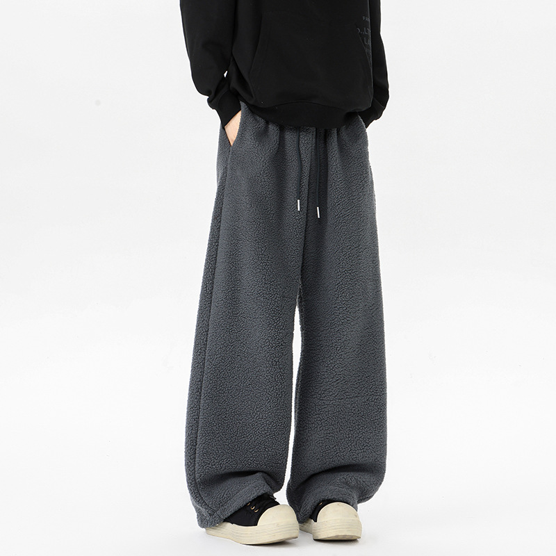 白パンツ もこもこテクスチャーワイドパンツ