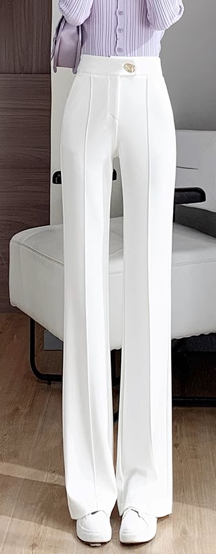 白パンツ フレアスタイリッシュパンツ