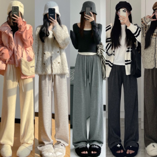 白パンツ ふんわり美シルエット裾広がりパンツ