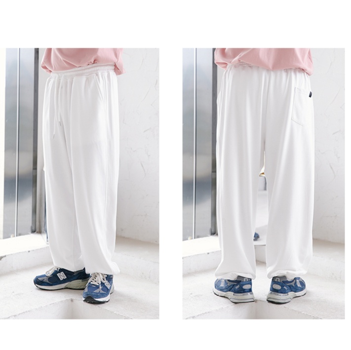 白パンツ ゆったりリラックス美脚パンツ