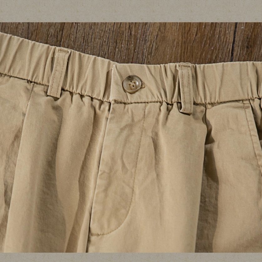 白パンツ タックフォルム ゆったりパンツ