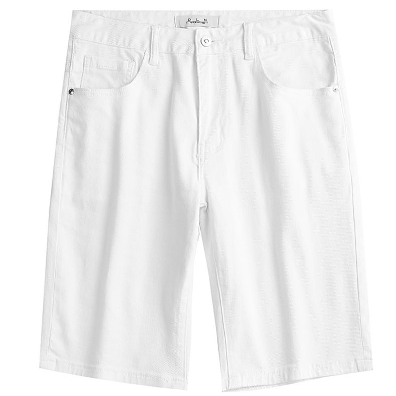 白パンツ すっきり膝丈ハーフパンツ