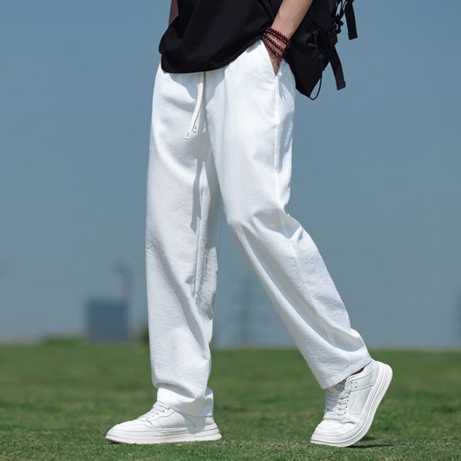 白パンツ リラックスシルエットワイドパンツ